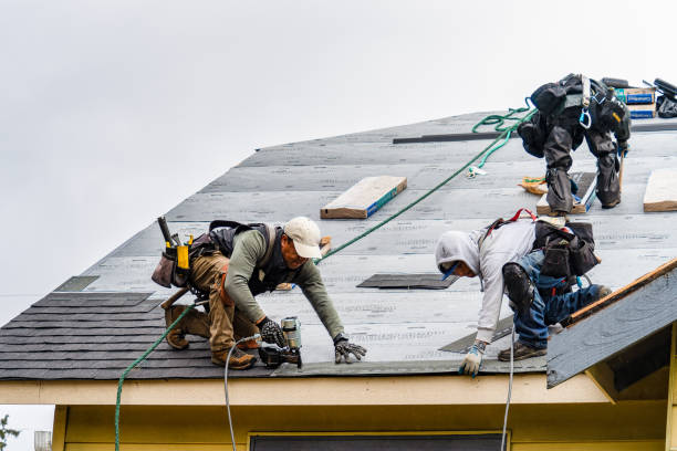 Professional Gutter Installation technician working in Herald, CA